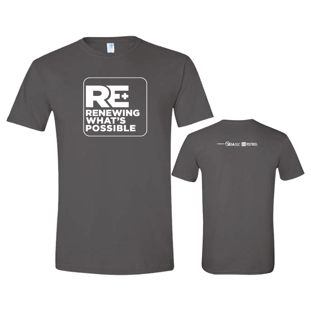 RE+ RENEWING WHAT'S POSSIBLE Charcoal Tee