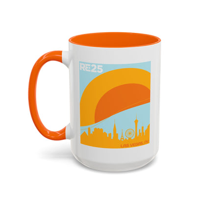 RE+ 2025 15oz. White with Colored Trim Ceramic Mug