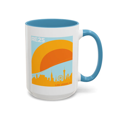 RE+ 2025 15oz. White with Colored Trim Ceramic Mug