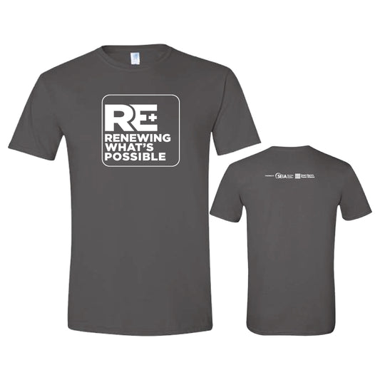 RE+ RENEWING WHAT'S POSSIBLE Charcoal Tee