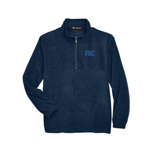 RE+ Navy Blue Quarter Zip Fleece Pullover