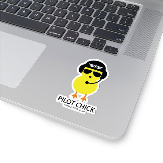 "Pilot Chick" Vinyl Sticker (2.5" tall)