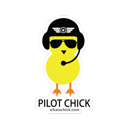 "Pilot Chick" Vinyl Sticker (2.5" tall)